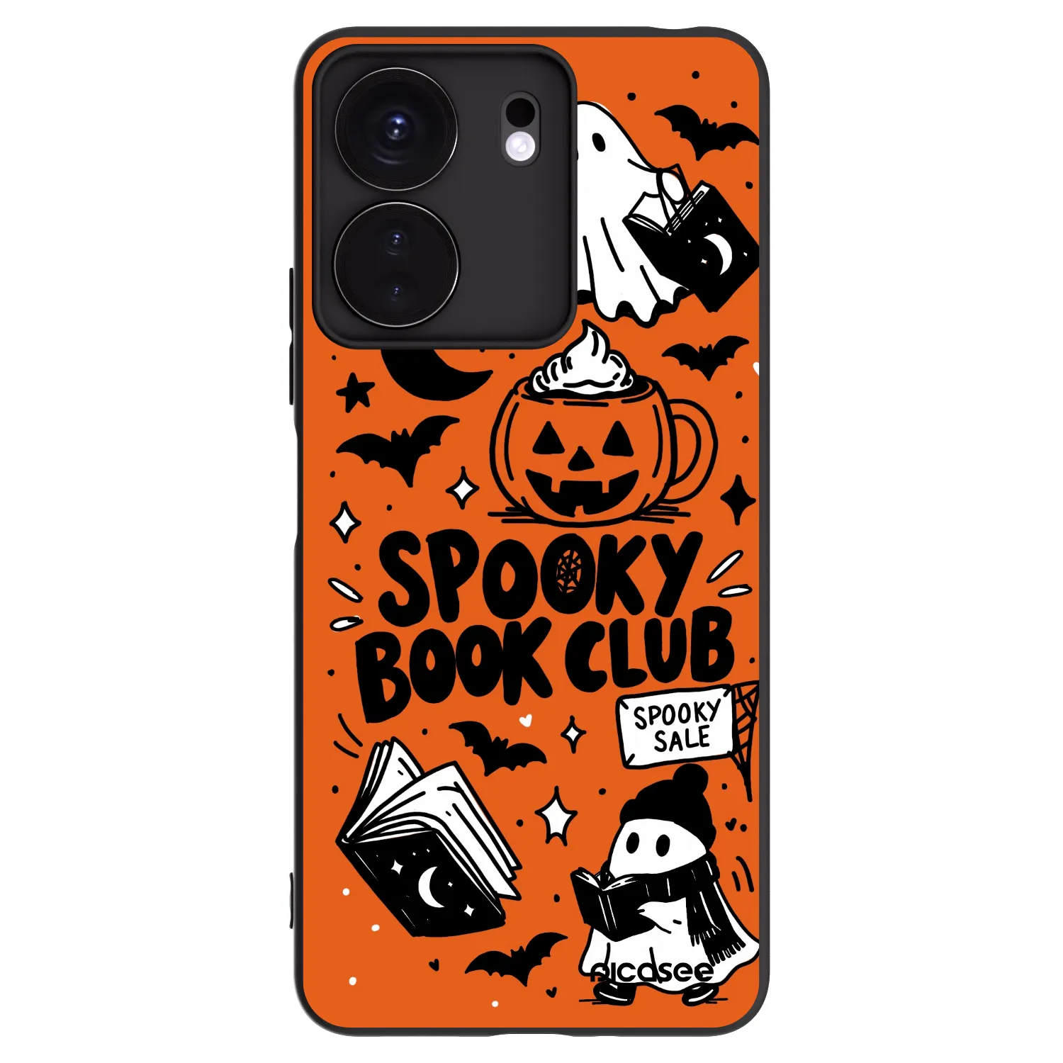 Picasee crna silikonska maskica za Xiaomi Redmi 13C 4G - Spooky book club