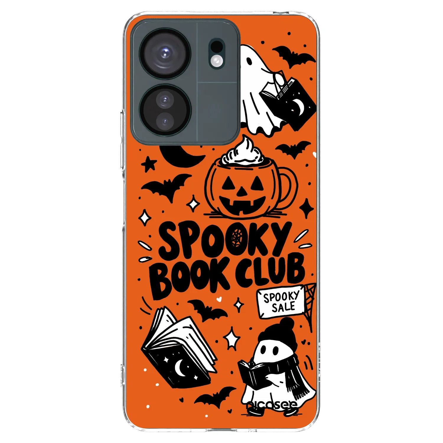 Picasee silikonska prozirna maskica za Xiaomi Redmi 13C 4G - Spooky book club