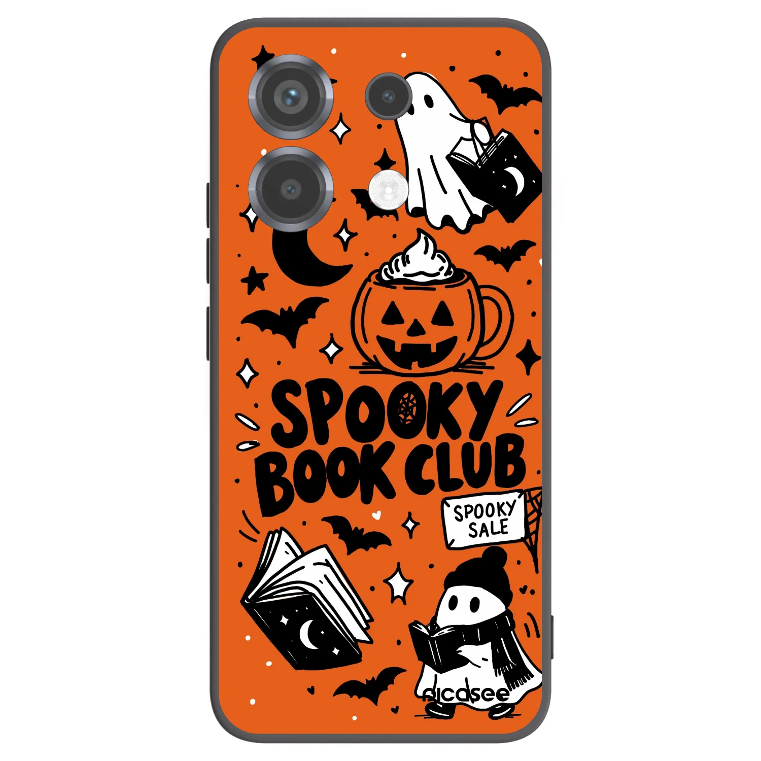 Picasee crna silikonska maskica za Xiaomi Poco X6 - Spooky book club