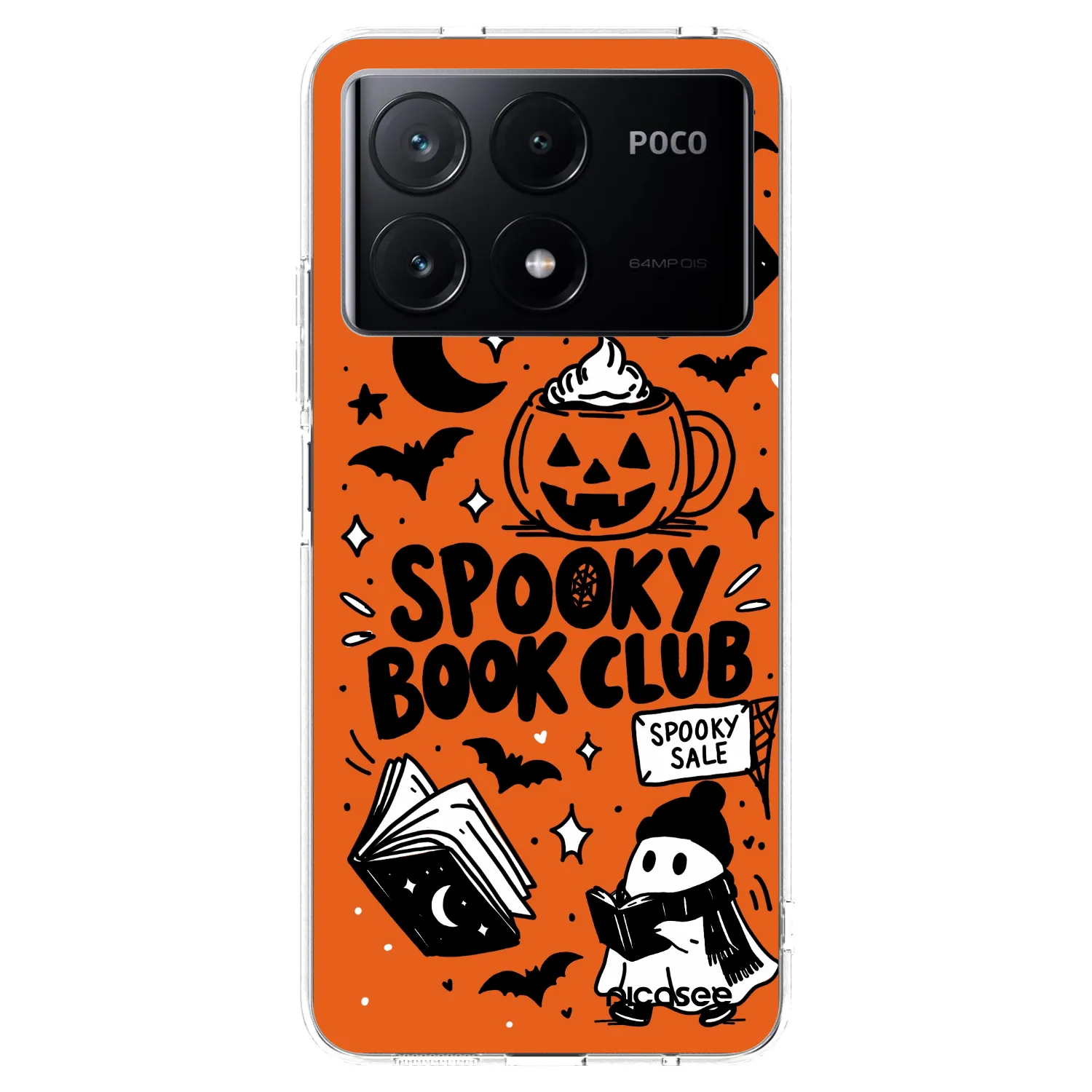 Picasee silikonska prozirna maskica za Xiaomi Poco X6 Pro - Spooky book club