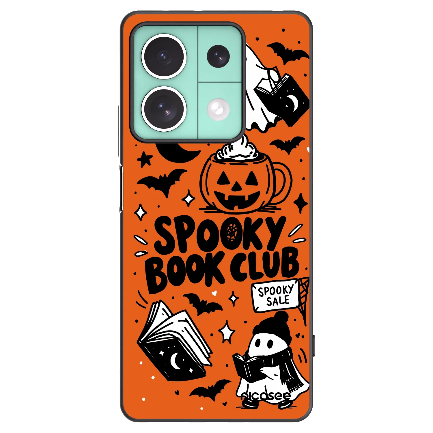 Picasee crna silikonska maskica za Xiaomi Redmi Note 13 5G - Spooky book club