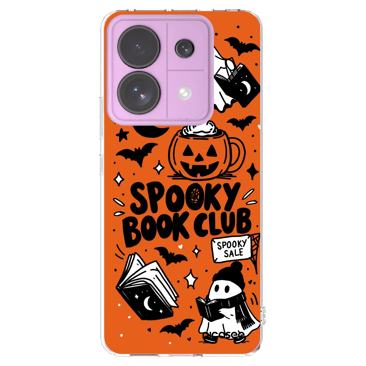 Picasee silikonska prozirna maskica za Xiaomi Redmi Note 13 Pro 5G - Spooky book club