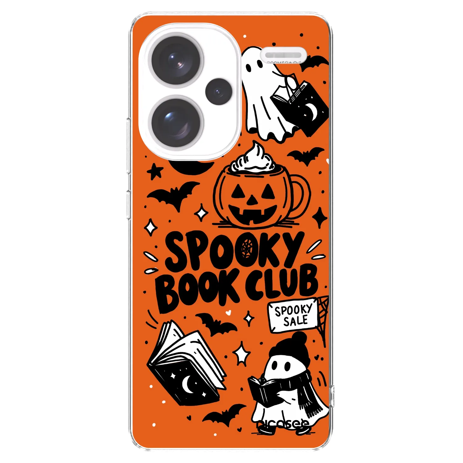 Picasee silikonska prozirna maskica za Xiaomi Redmi Note 13 Pro+ 5G - Spooky book club