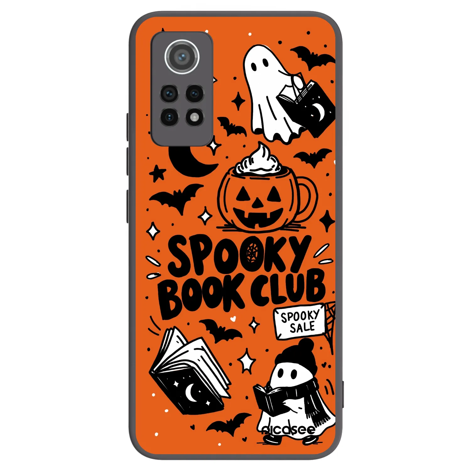 Picasee crna silikonska maskica za Xiaomi Redmi Note 12 Pro 4G - Spooky book club
