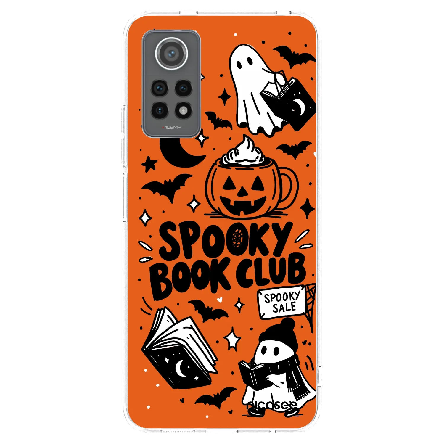 Picasee silikonska prozirna maskica za Xiaomi Redmi Note 12 Pro 4G - Spooky book club
