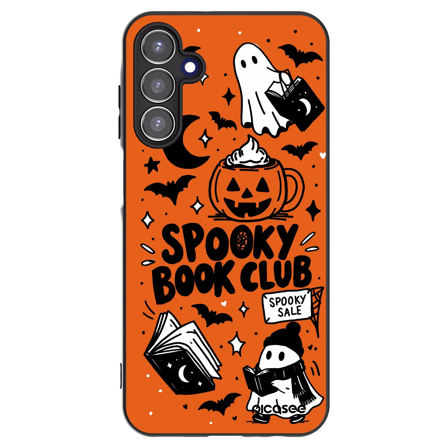 Picasee crna silikonska maskica za Samsung Galaxy A15 A155F 4G - Spooky book club