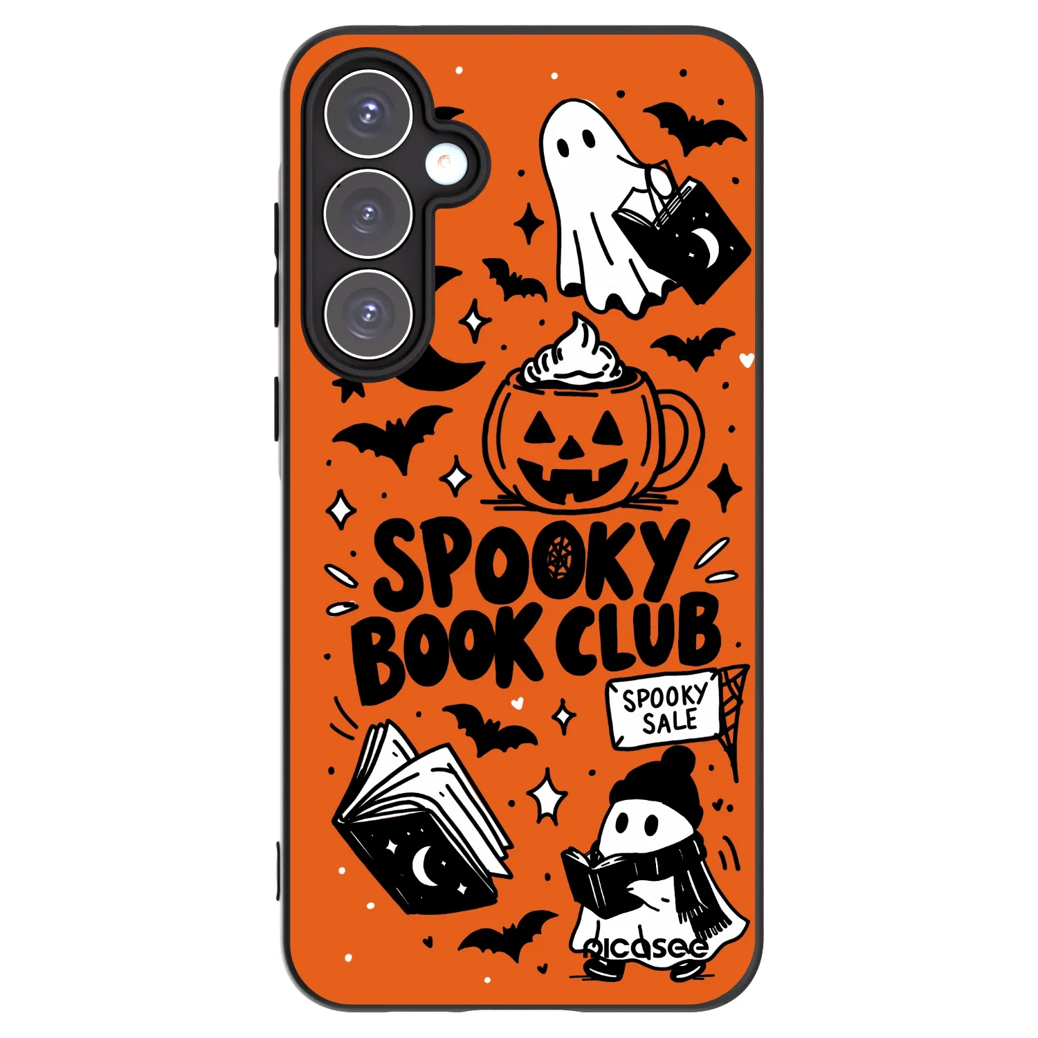 Picasee crna silikonska maskica za Samsung Galaxy A55 5G A556B - Spooky book club