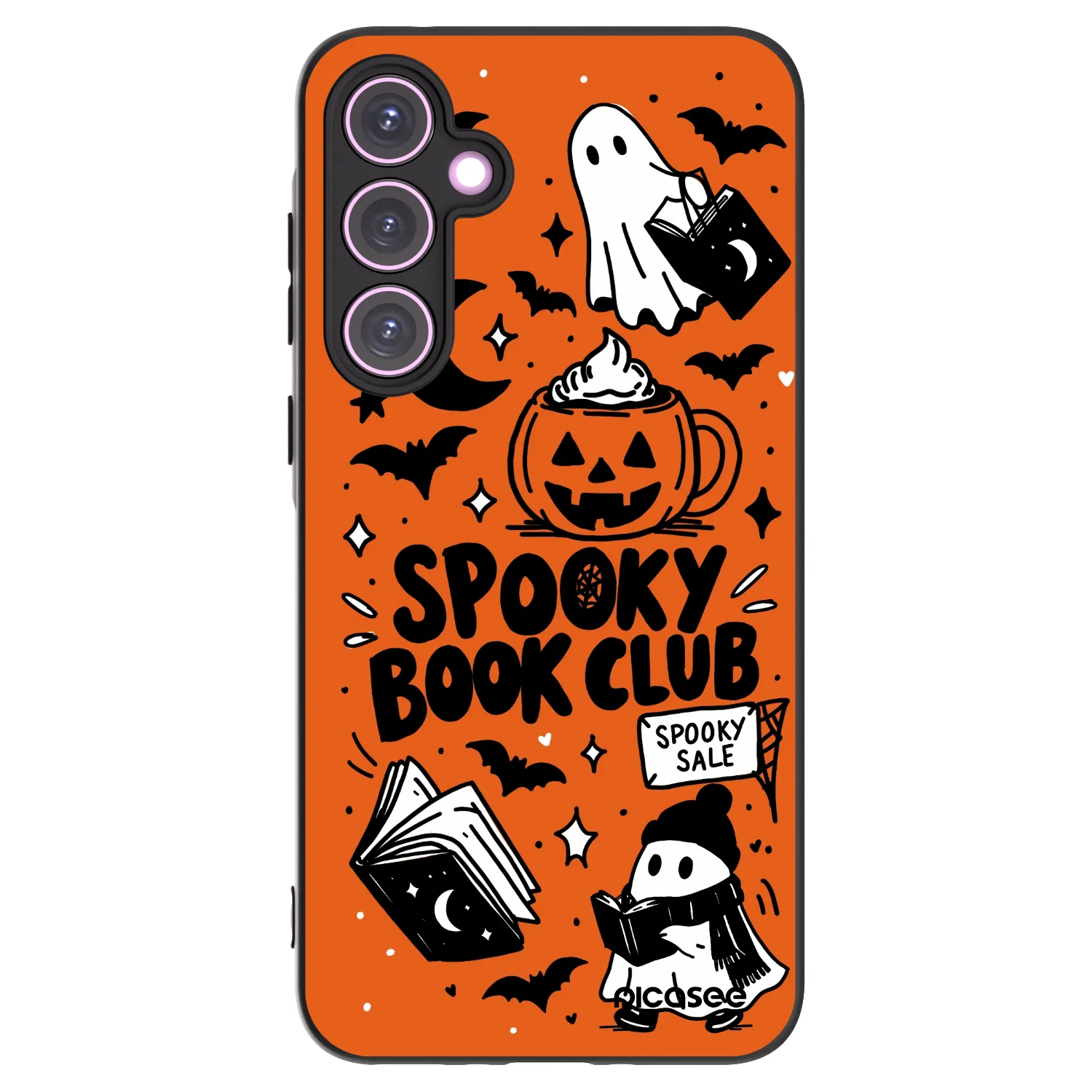 Picasee crna silikonska maskica za Samsung Galaxy A35 5G A356B - Spooky book club
