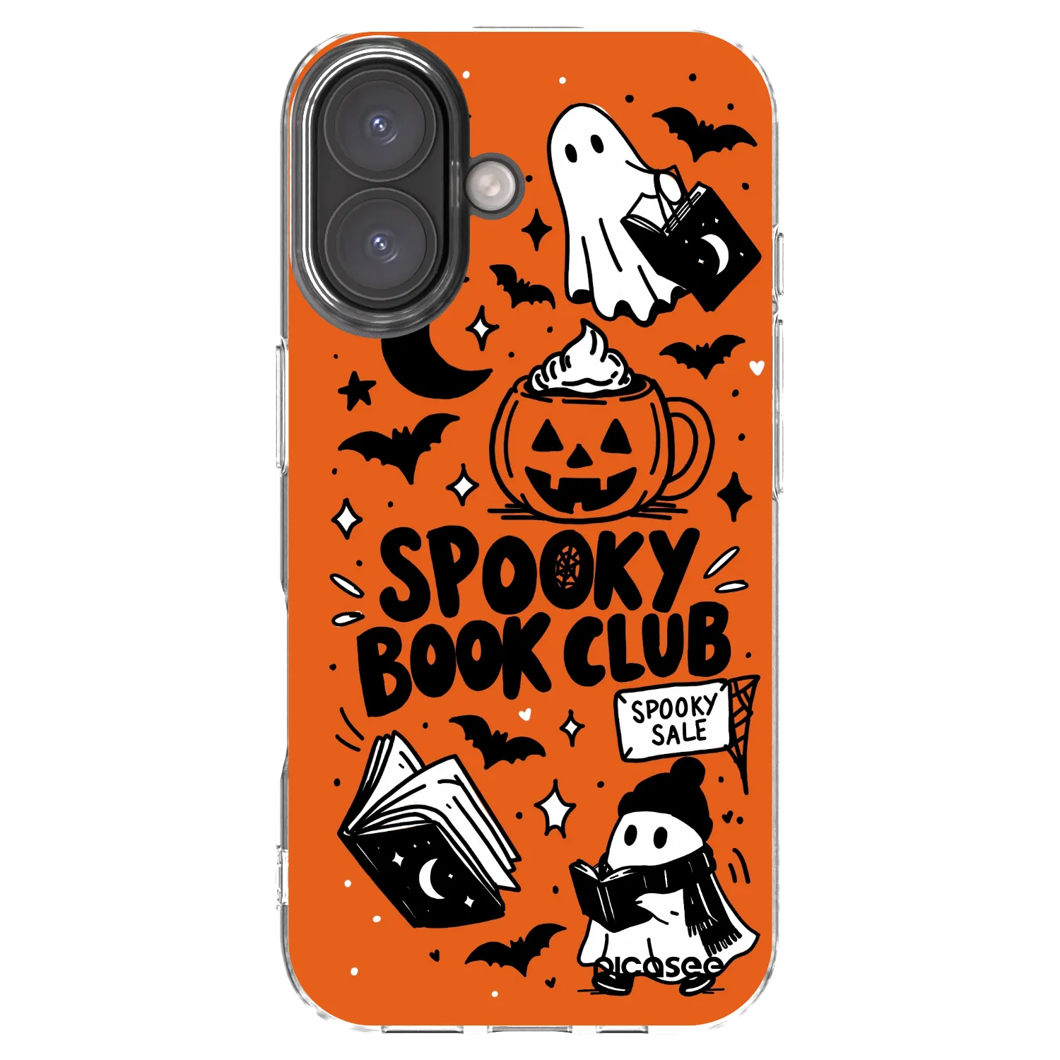 Picasee silikonska prozirna maskica za Apple iPhone 16 - Spooky book club