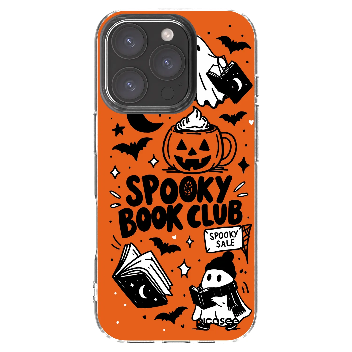 Picasee silikonska prozirna maskica za Apple iPhone 16 Pro - Spooky book club