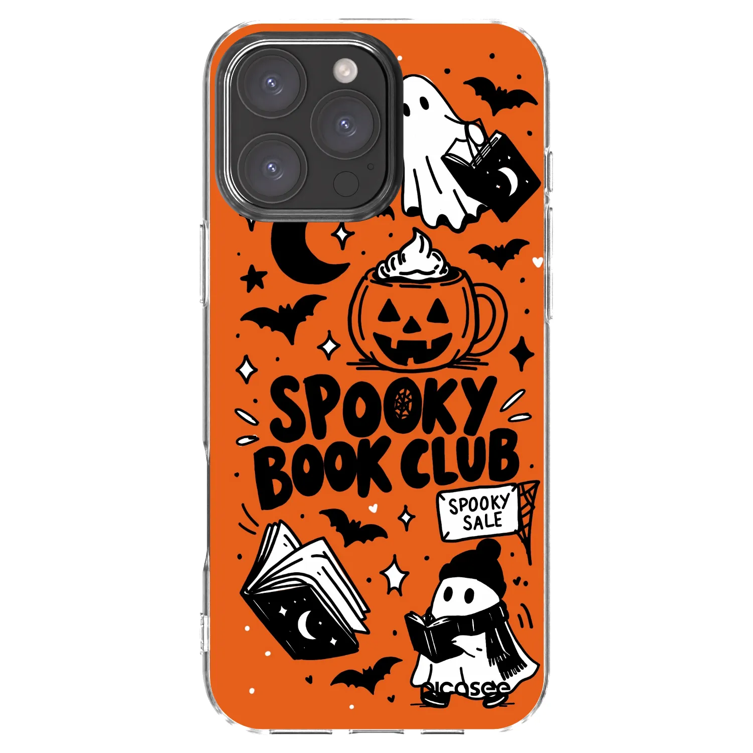Picasee silikonska prozirna maskica za Apple iPhone 16 Pro Max - Spooky book club