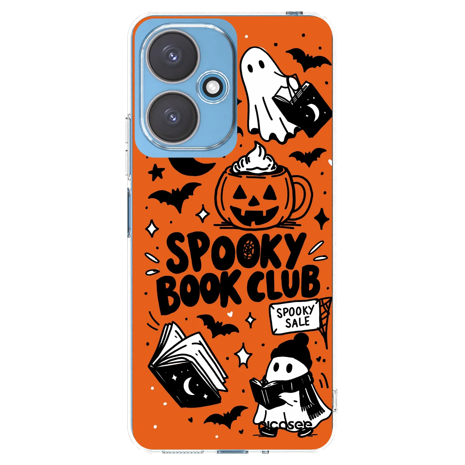 Picasee silikonska prozirna maskica za Xiaomi Redmi 13C 5G - Spooky book club