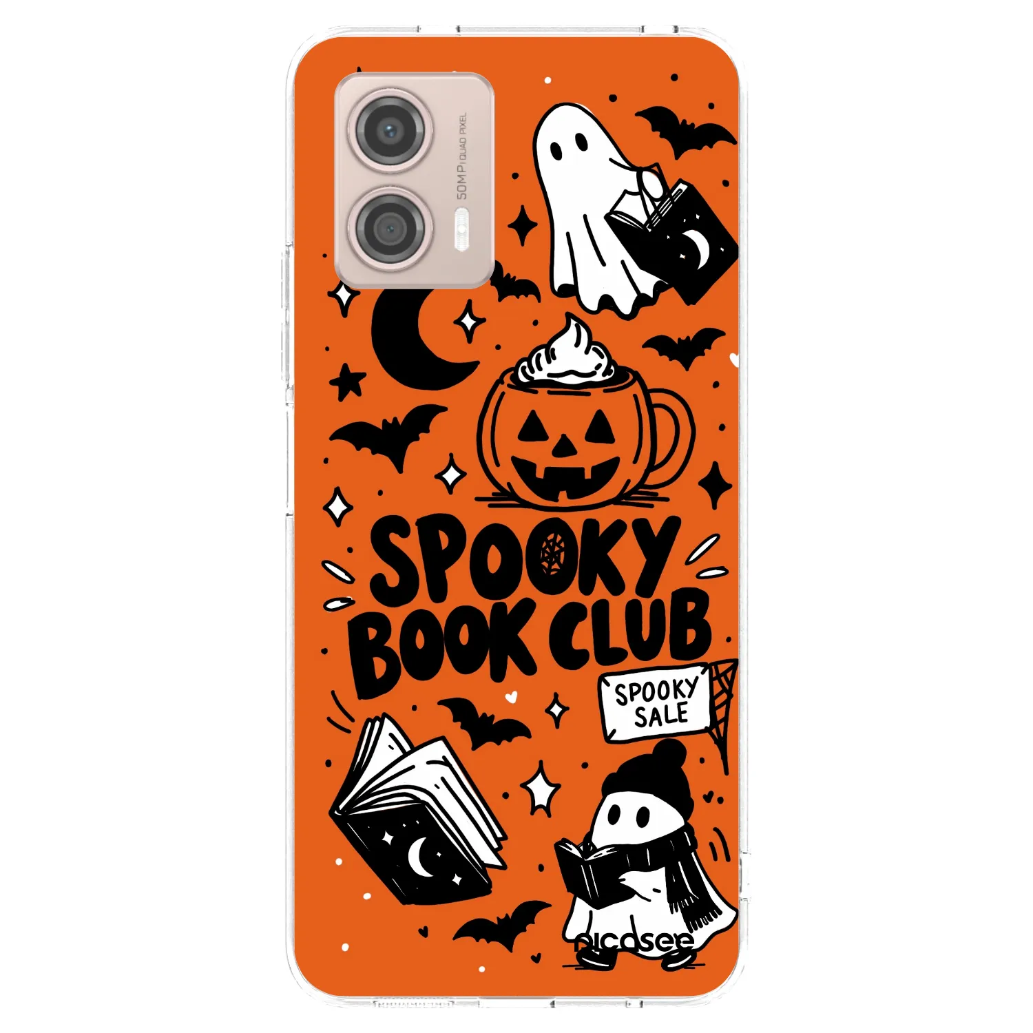 Picasee silikonska prozirna maskica za Motorola Moto G53 5G - Spooky book club
