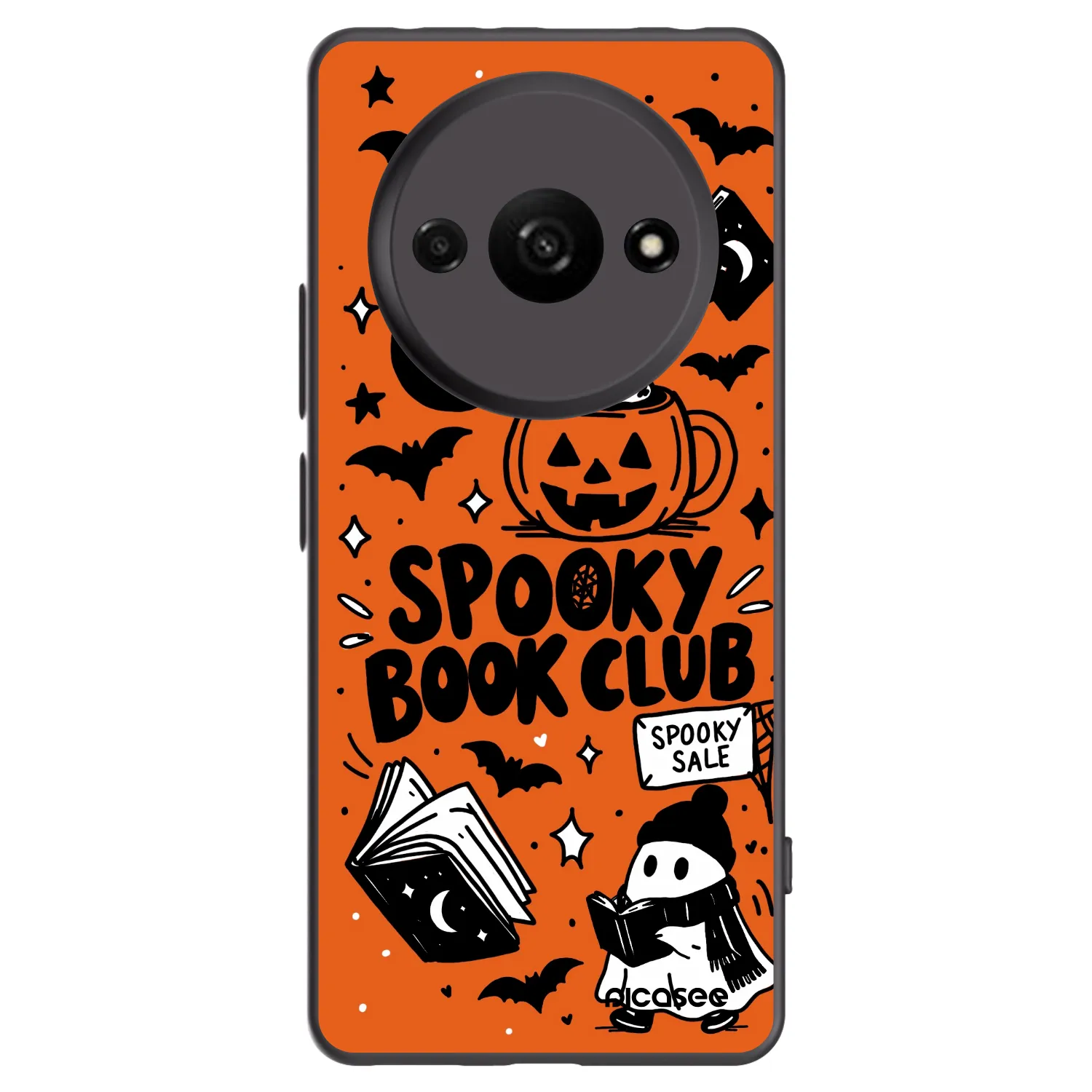 Picasee crna silikonska maskica za Xiaomi Redmi A3 - Spooky book club