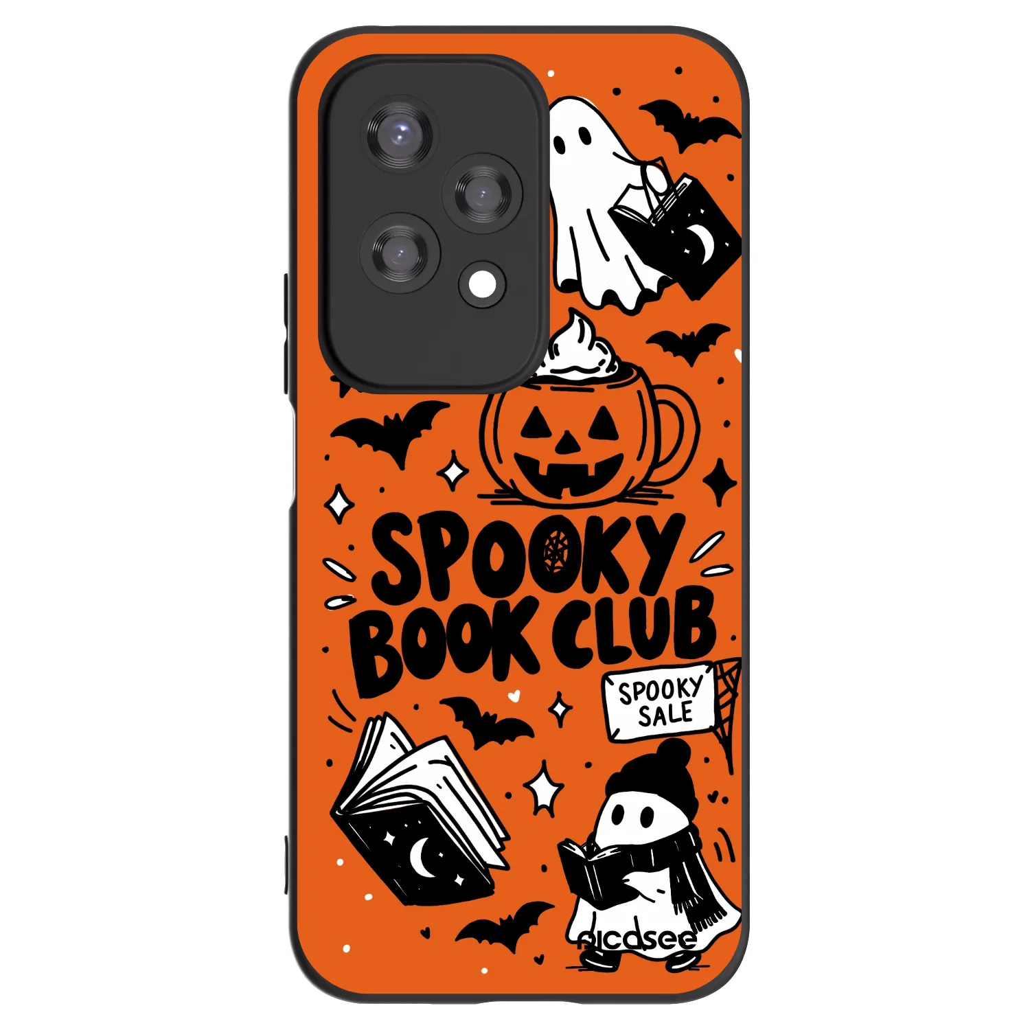 Picasee crna silikonska maskica za Honor 200 Lite - Spooky book club