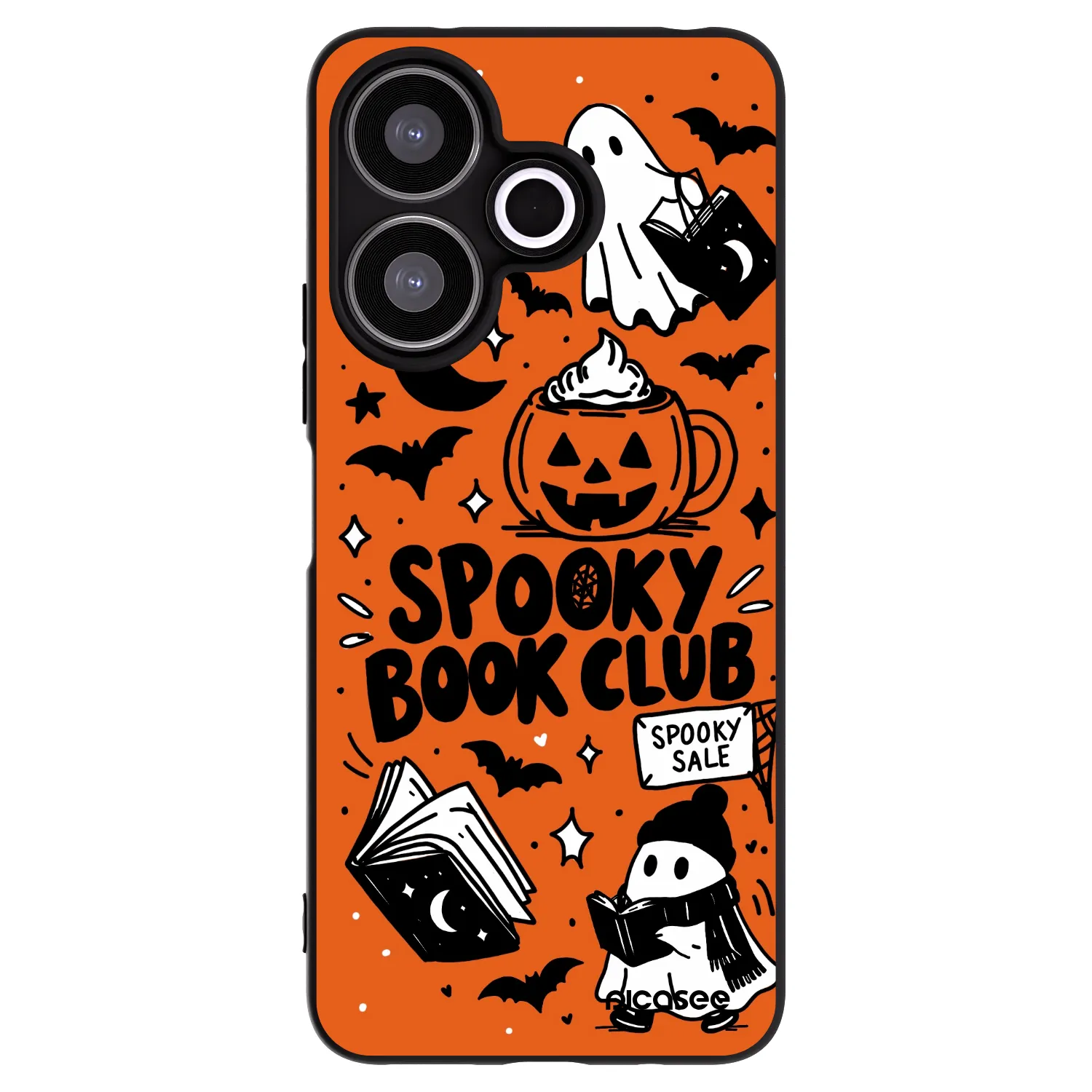 Picasee crna silikonska maskica za Xiaomi Redmi 13 4G - Spooky book club