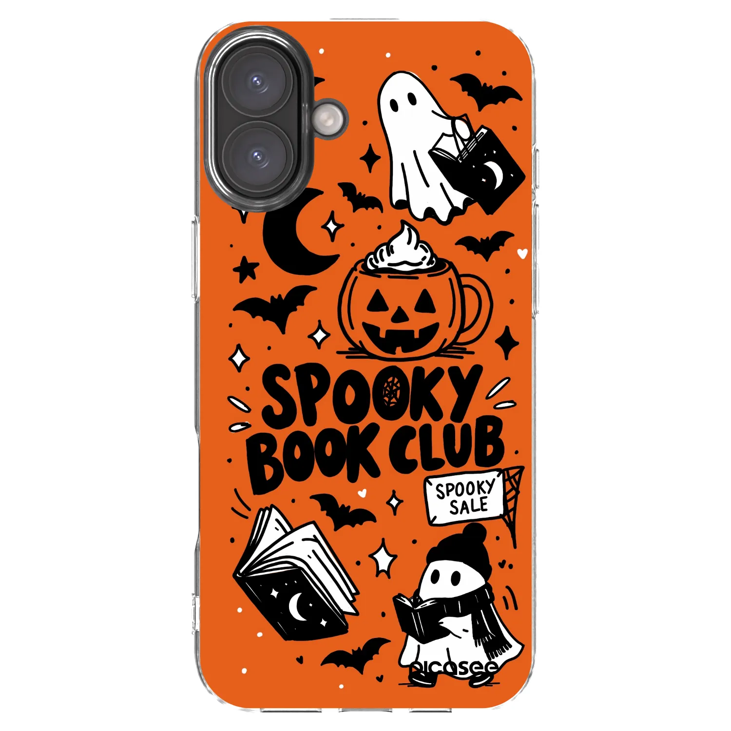 Picasee silikonska prozirna maskica za Apple iPhone 16 Plus - Spooky book club