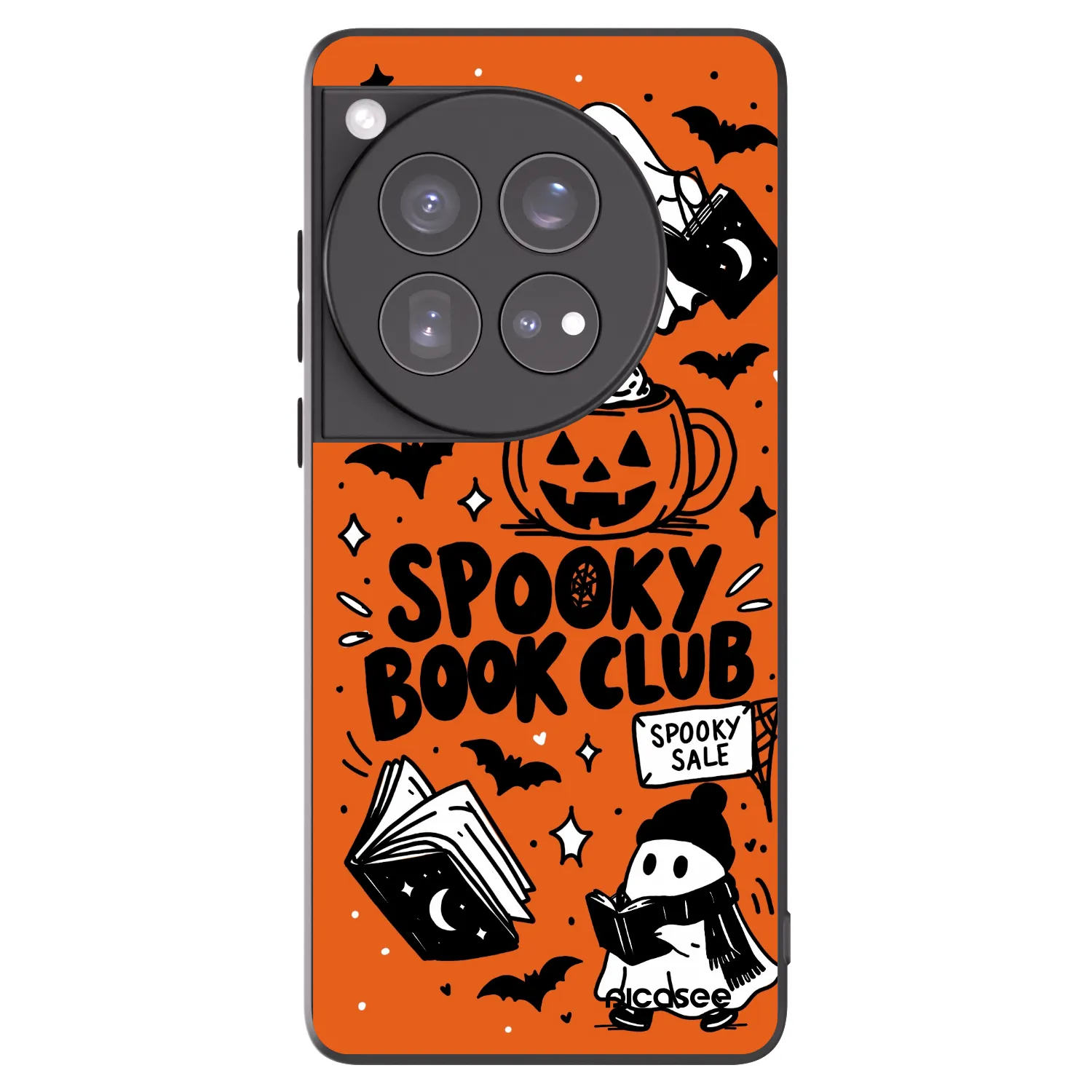 Picasee crna silikonska maskica za OnePlus 12 5G - Spooky book club