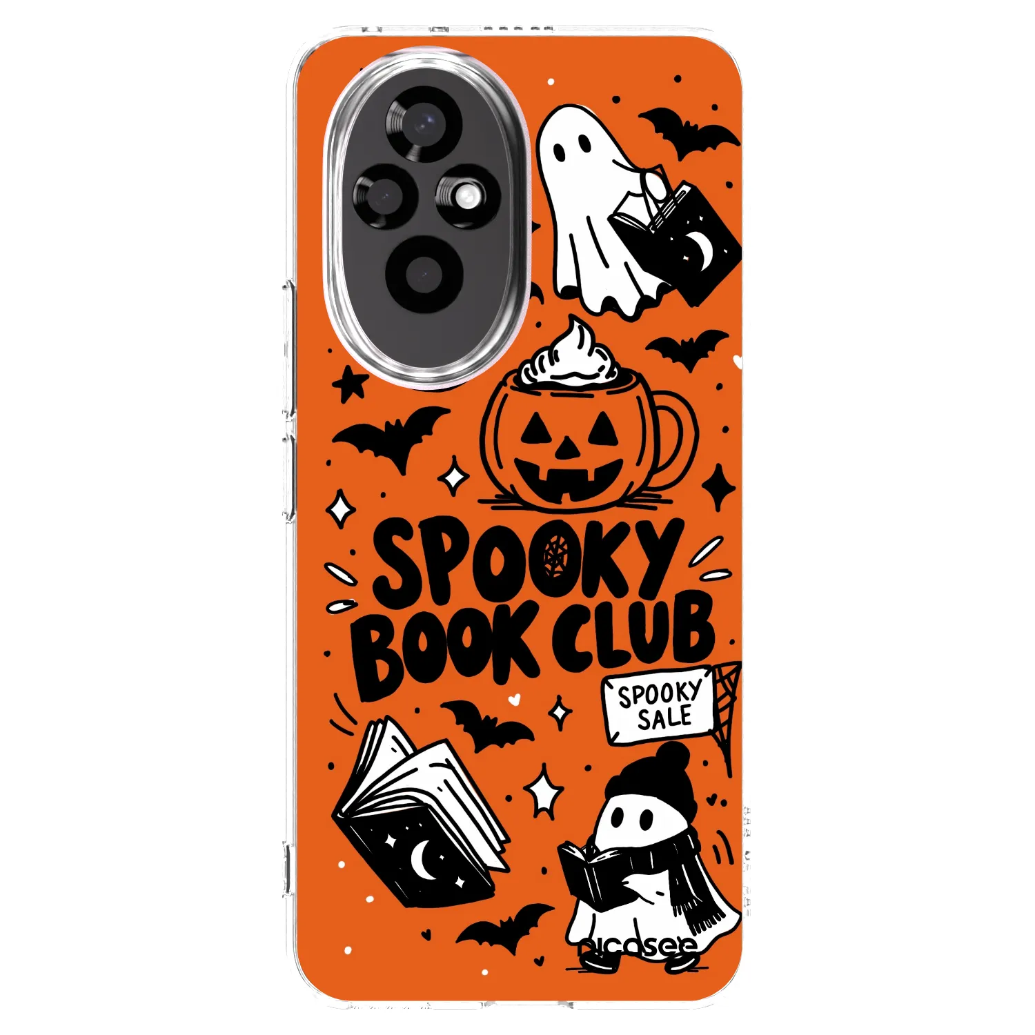Picasee silikonska prozirna maskica za Honor 200 Pro 5G - Spooky book club