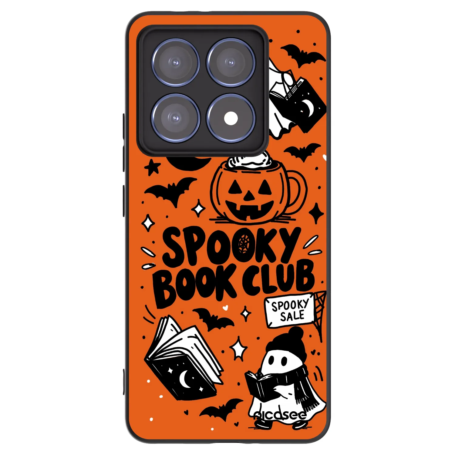 Picasee crna silikonska maskica za Xiaomi 14T Pro - Spooky book club