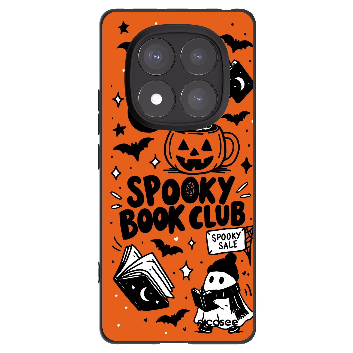 Picasee crna silikonska maskica za Xiaomi Redmi Note 14 Pro 5G - Spooky book club