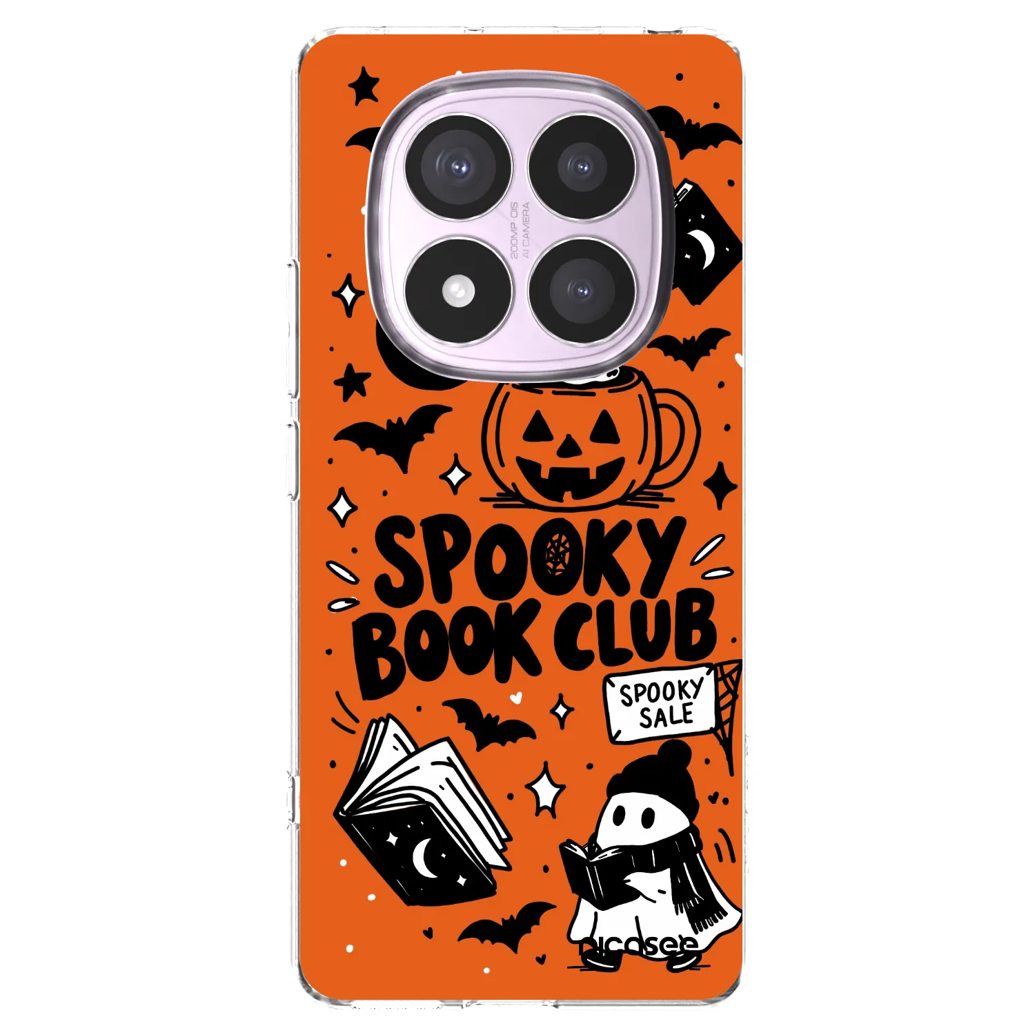 Picasee silikonska prozirna maskica za Xiaomi Redmi Note 14 Pro 5G - Spooky book club