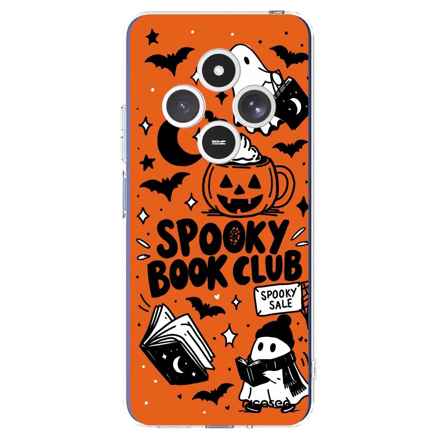 Picasee silikonska prozirna maskica za Xiaomi Redmi 14C - Spooky book club