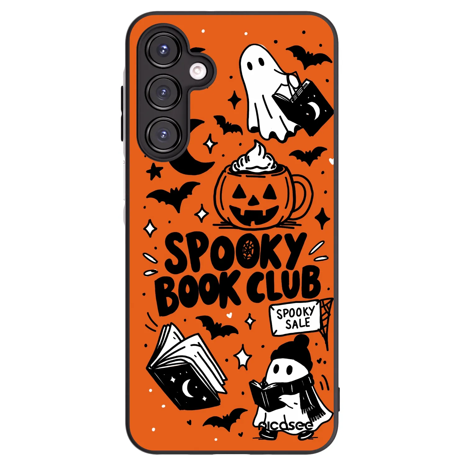 Picasee crna silikonska maskica za Samsung Galaxy A16 5G - Spooky book club