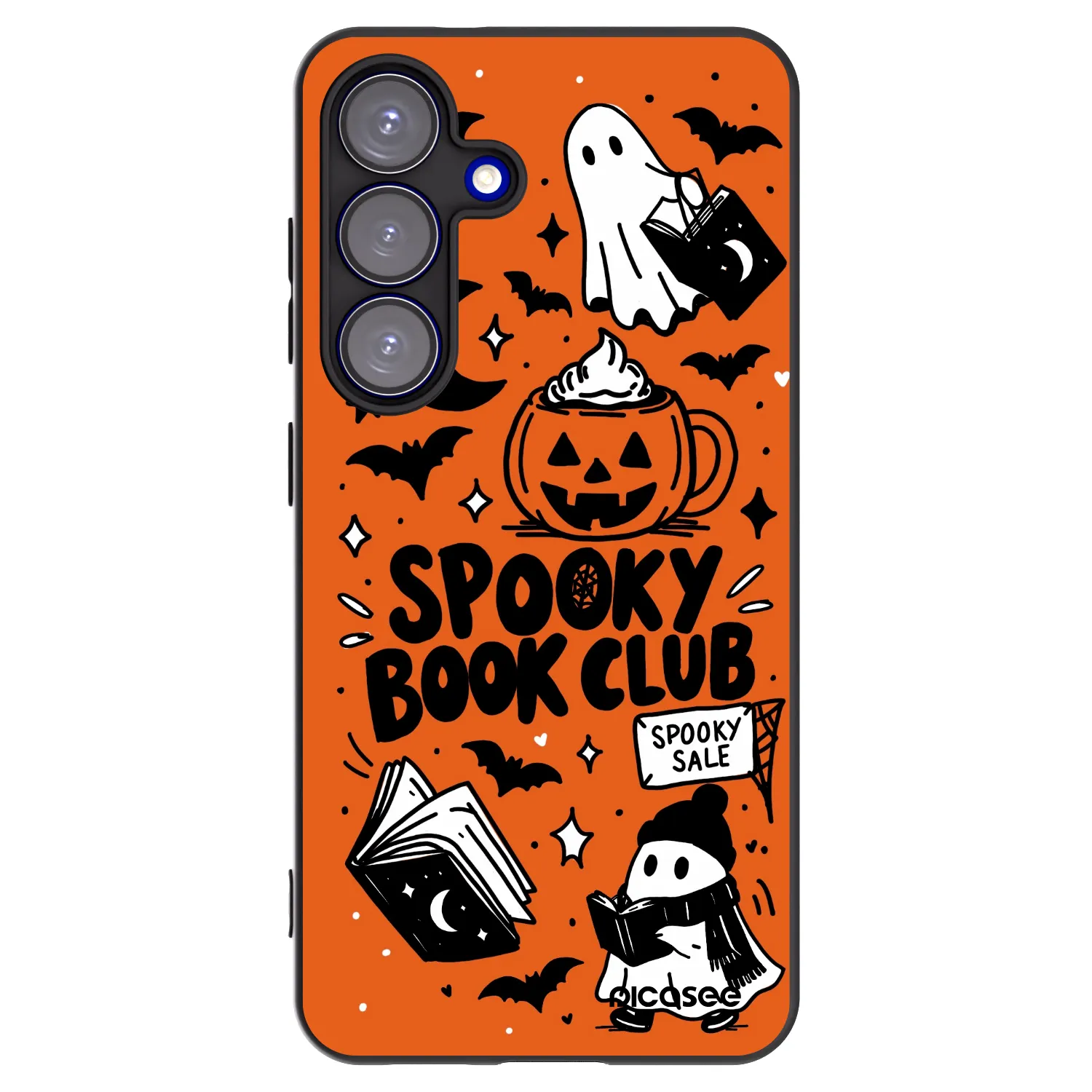 Picasee crna silikonska maskica za Samsung Galaxy S25 5G - Spooky book club