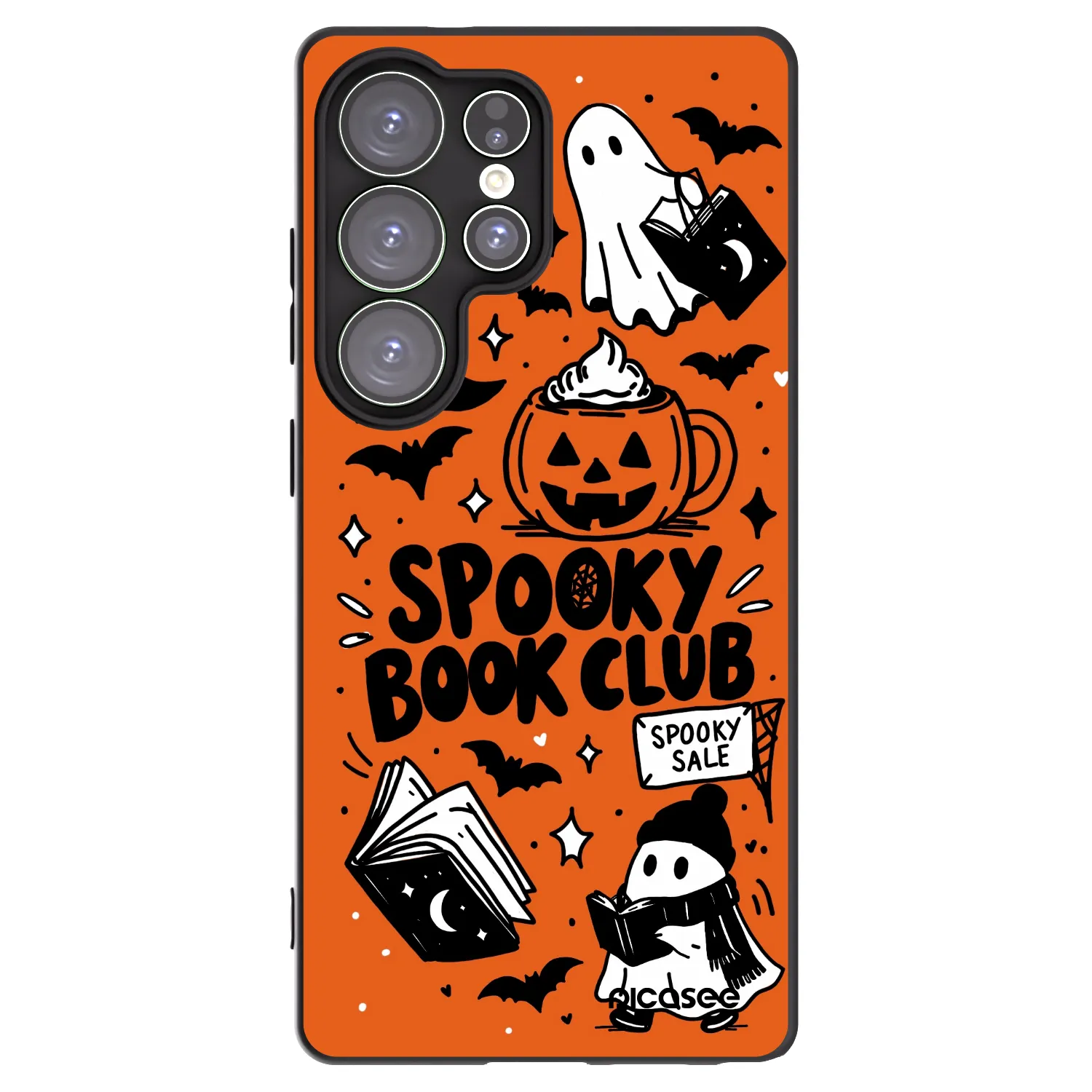 Picasee crna silikonska maskica za Samsung Galaxy S25 Ultra 5G - Spooky book club