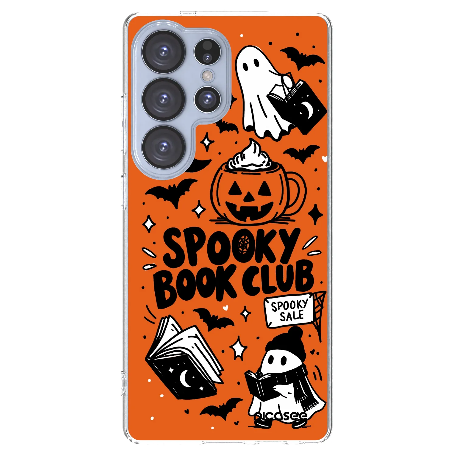 Picasee silikonska prozirna maskica za Samsung Galaxy S25 Ultra 5G - Spooky book club