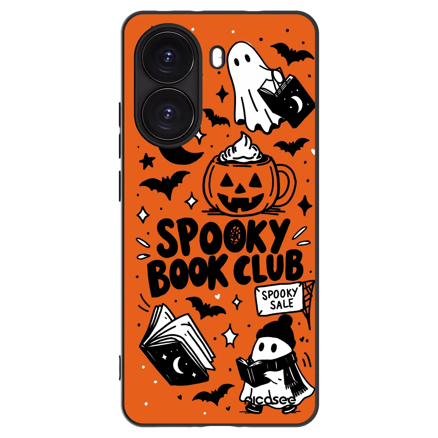 Picasee crna silikonska maskica za Xiaomi Poco X7 Pro 5G - Spooky book club