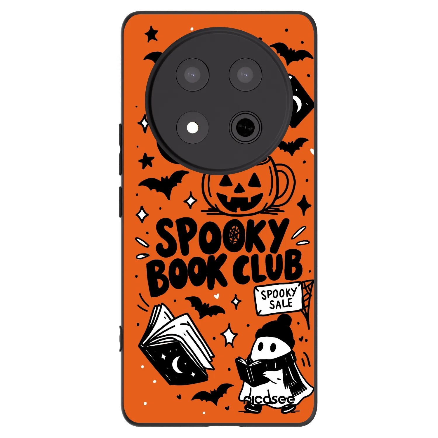 Picasee crna silikonska maskica za Honor Magic7 Lite 5G - Spooky book club