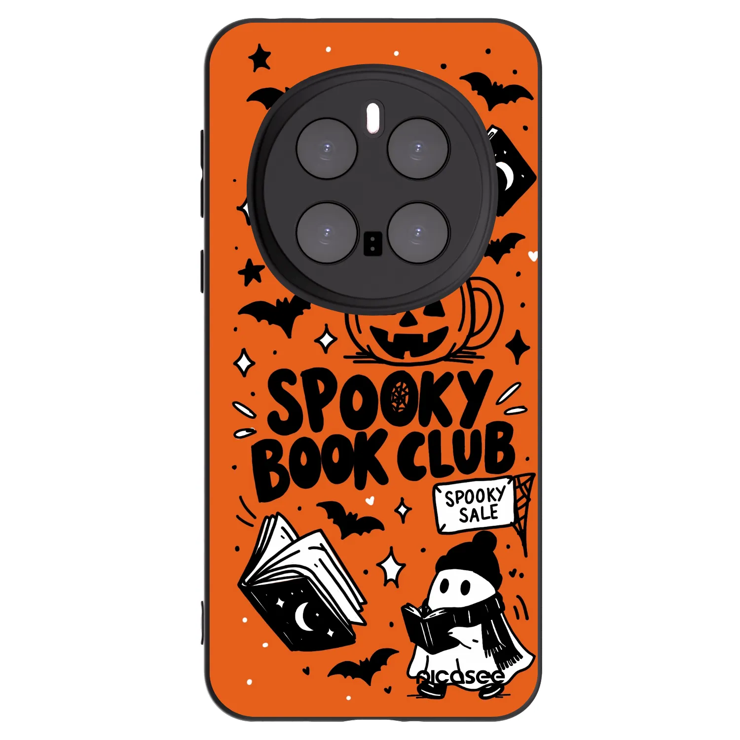 Picasee crna silikonska maskica za Honor Magic7 Pro 5G - Spooky book club