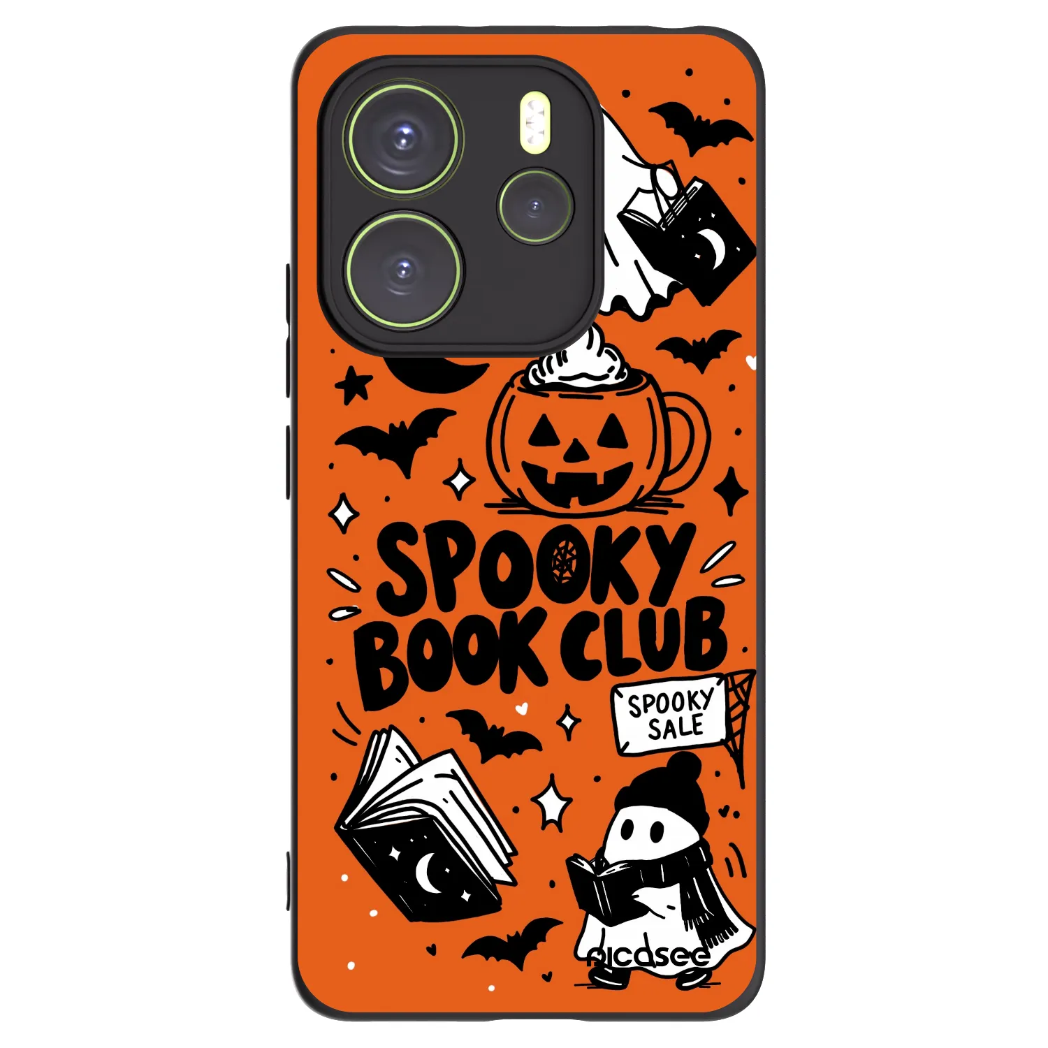 Picasee crna silikonska maskica za Xiaomi Redmi Note 14 4G - Spooky book club