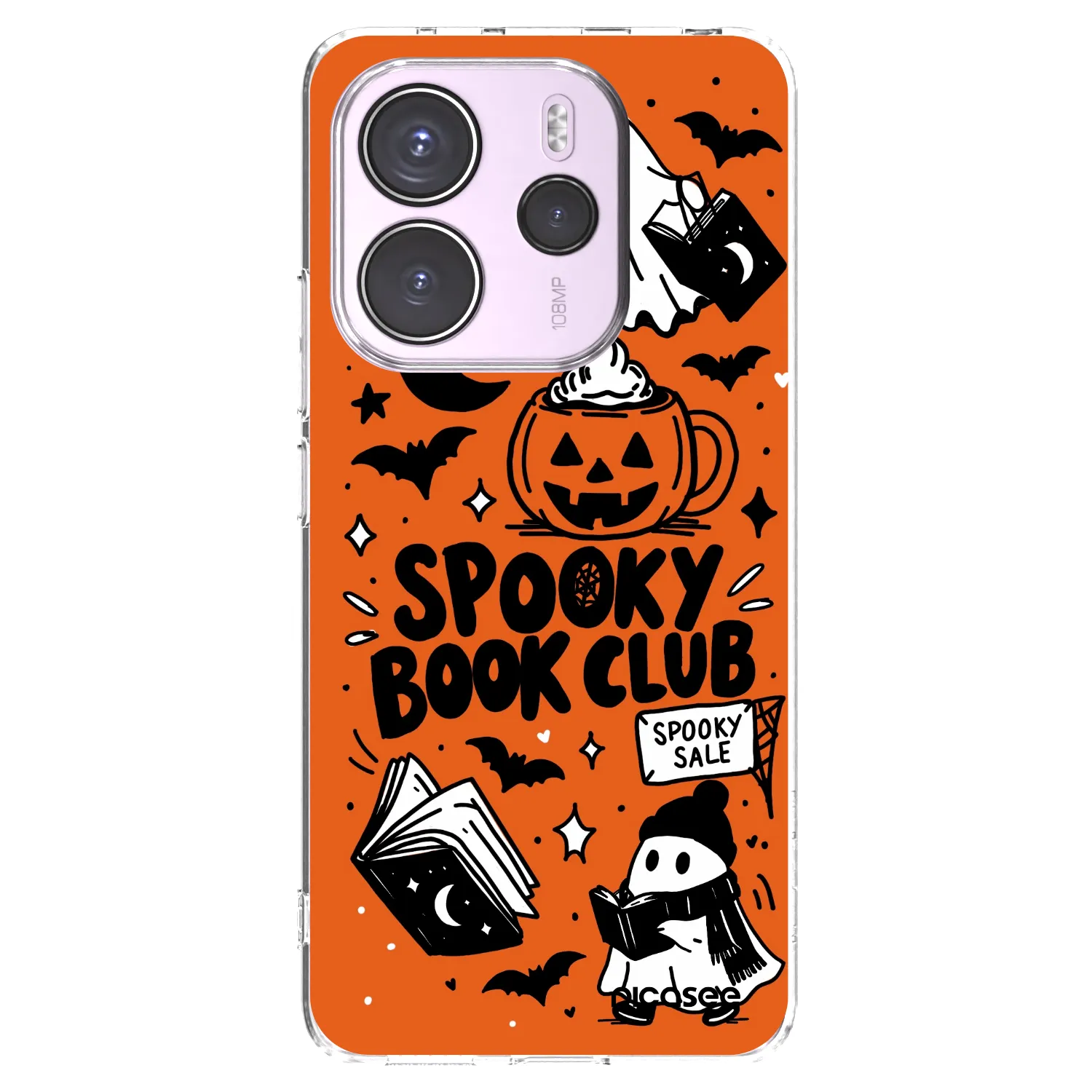 Picasee silikonska prozirna maskica za Xiaomi Redmi Note 14 4G - Spooky book club