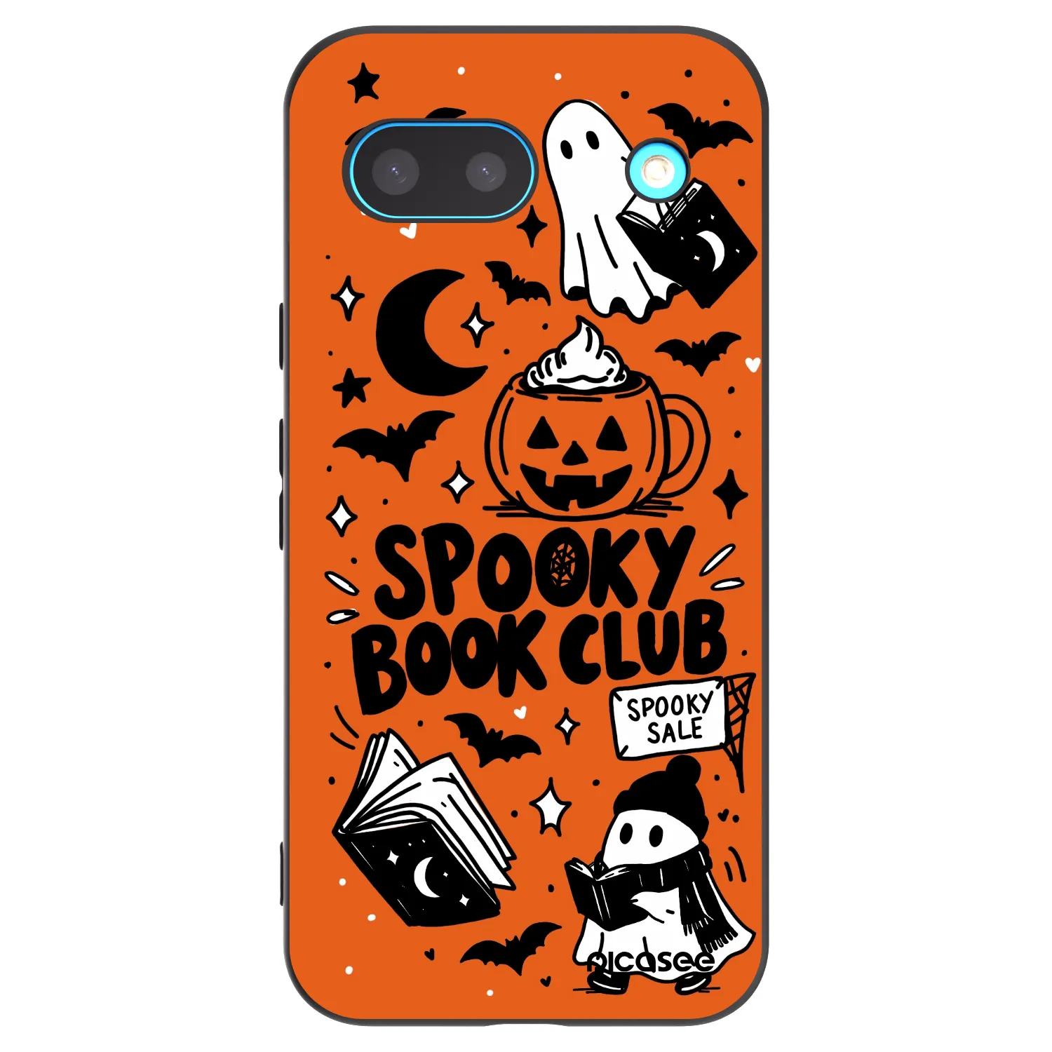 Picasee crna silikonska maskica za Google Pixel 8 - Spooky book club