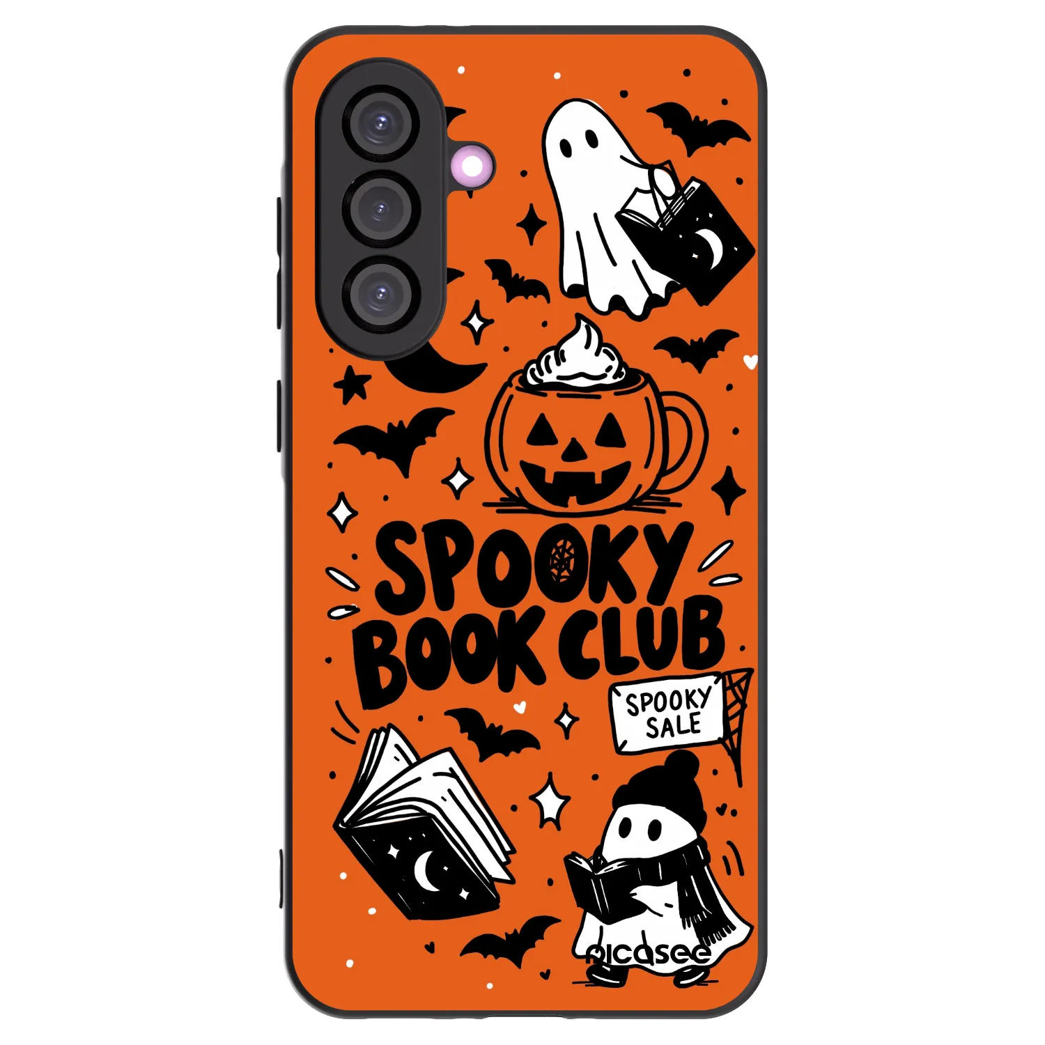 Picasee crna silikonska maskica za Samsung Galaxy A56 5G A566B - Spooky book club