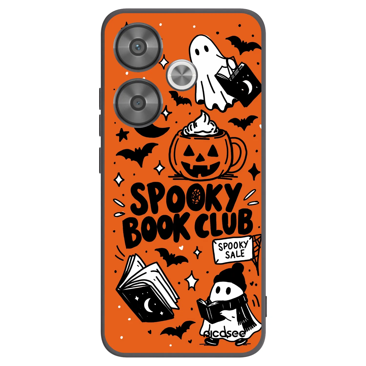 Picasee crna silikonska maskica za Xiaomi Poco F6 - Spooky book club
