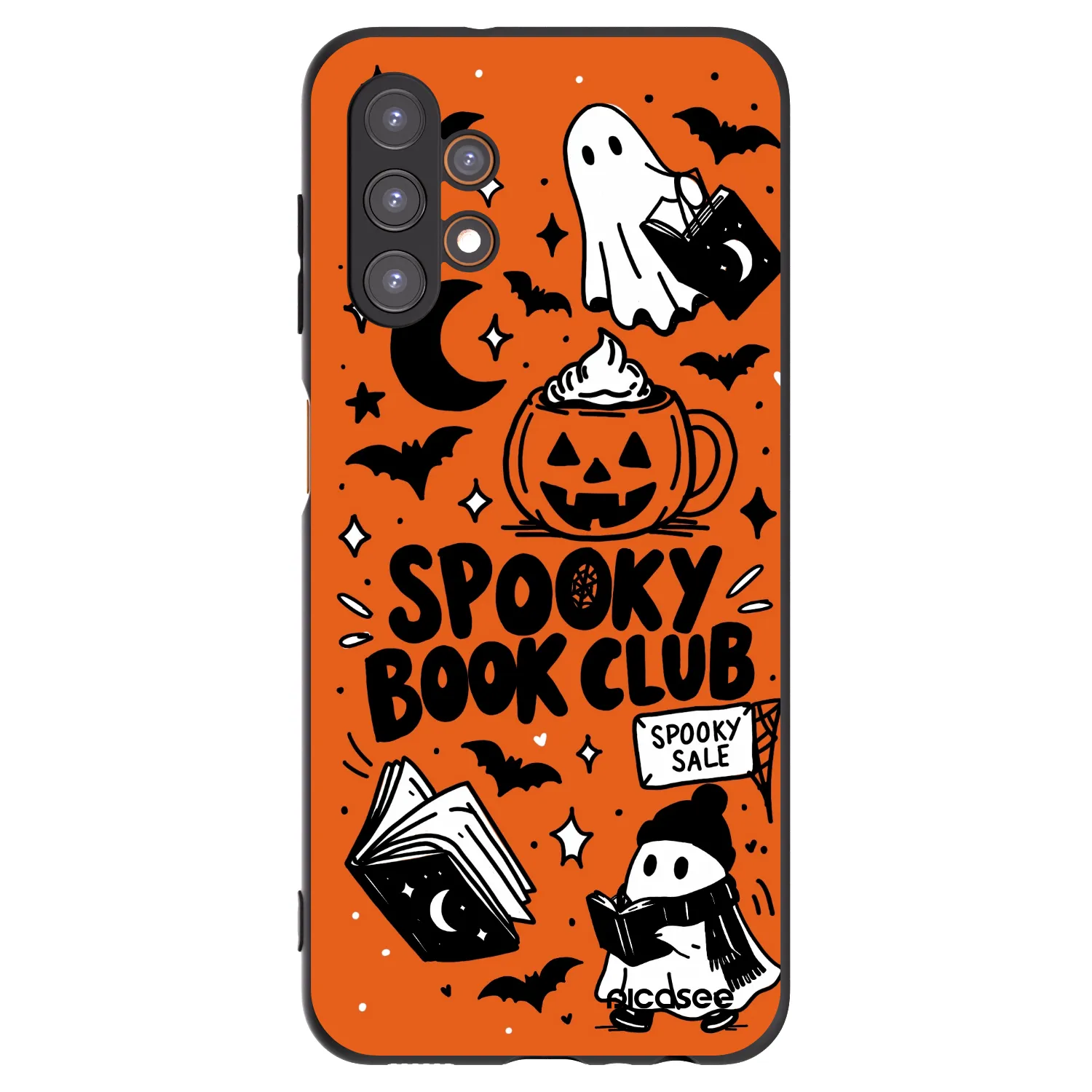 Picasee crna silikonska maskica za Samsung Galaxy A13 5G - Spooky book club