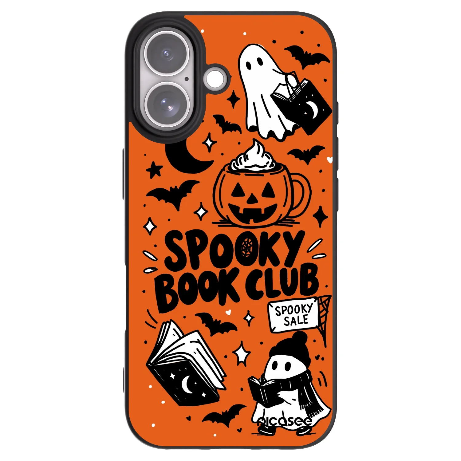 Picasee crna silikonska maskica za Apple iPhone 17 - Spooky book club