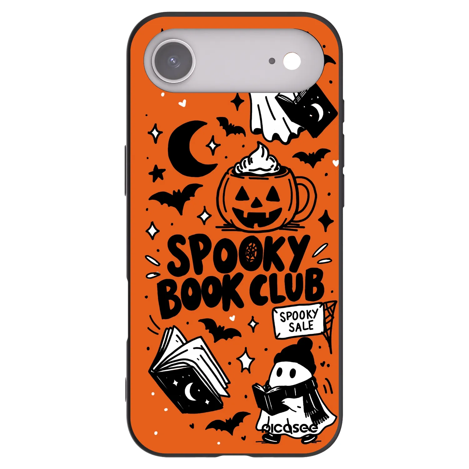 Picasee crna silikonska maskica za Apple iPhone Air - Spooky book club
