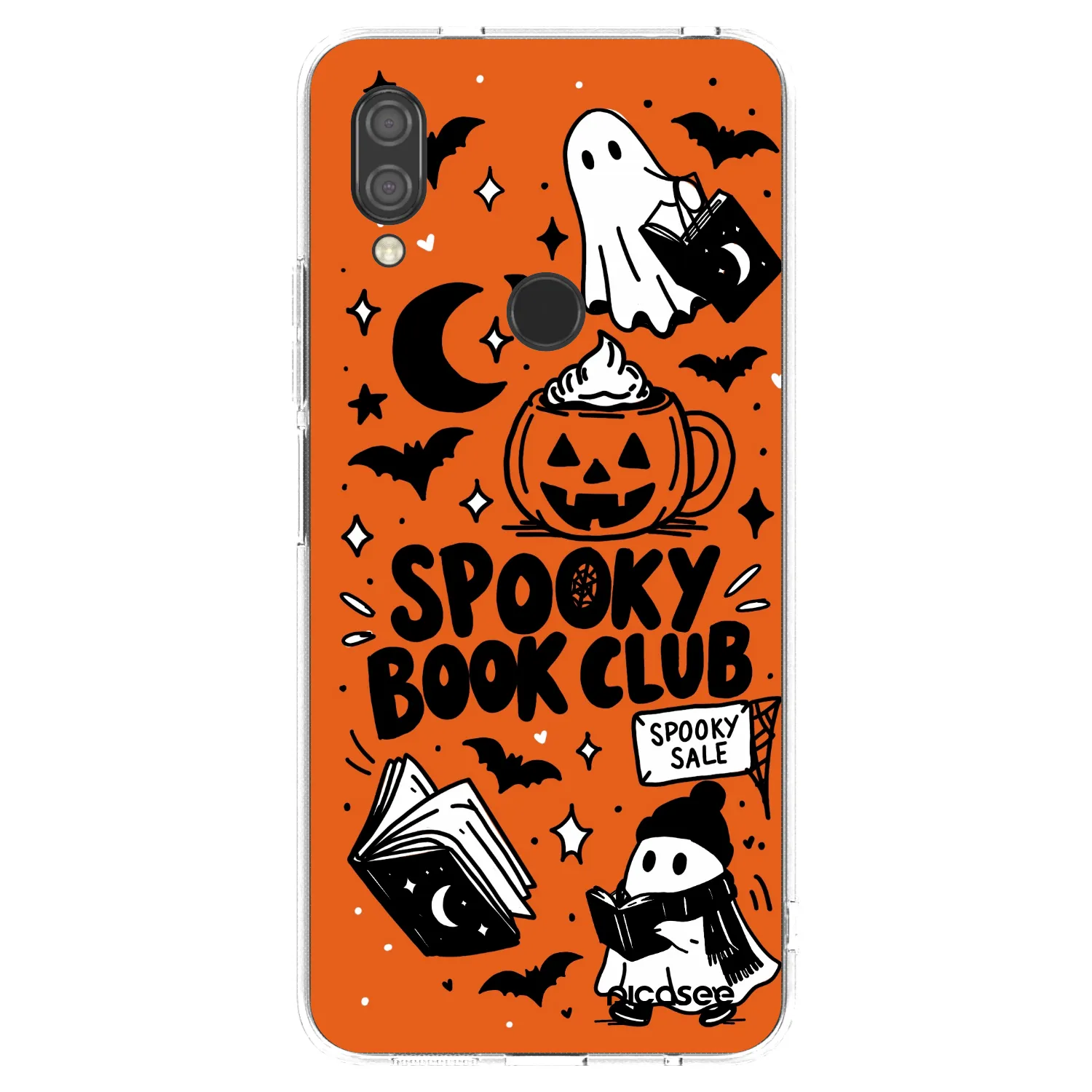 Picasee silikonska prozirna maskica za Xiaomi Redmi 7 - Spooky book club