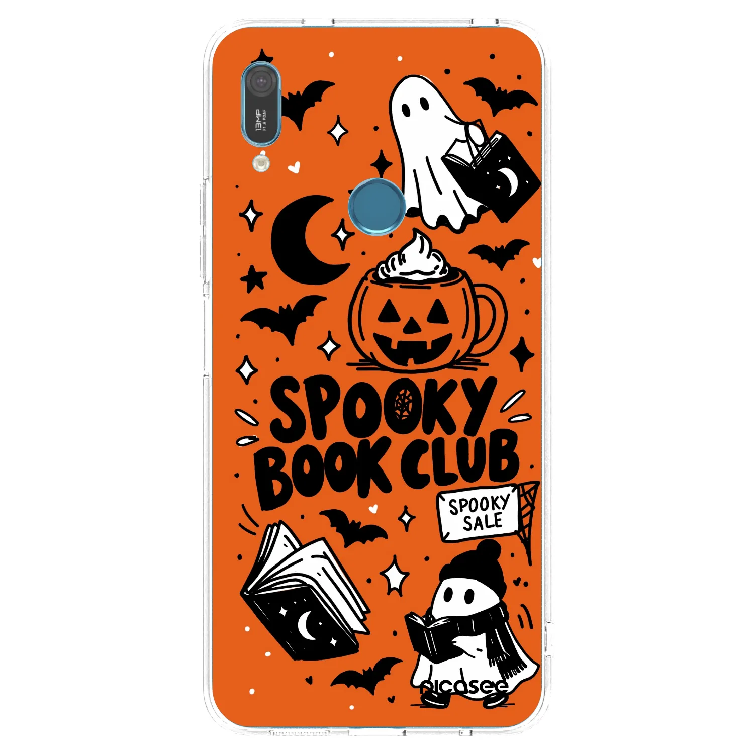 Picasee silikonska prozirna maskica za Huawei Y6 2019 - Spooky book club