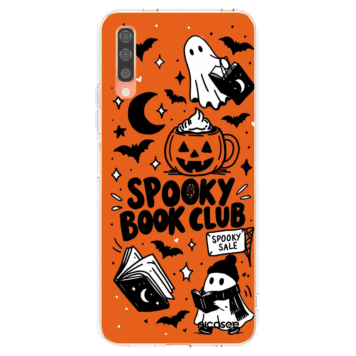 Picasee silikonska prozirna maskica za Samsung Galaxy A70 A705F - Spooky book club