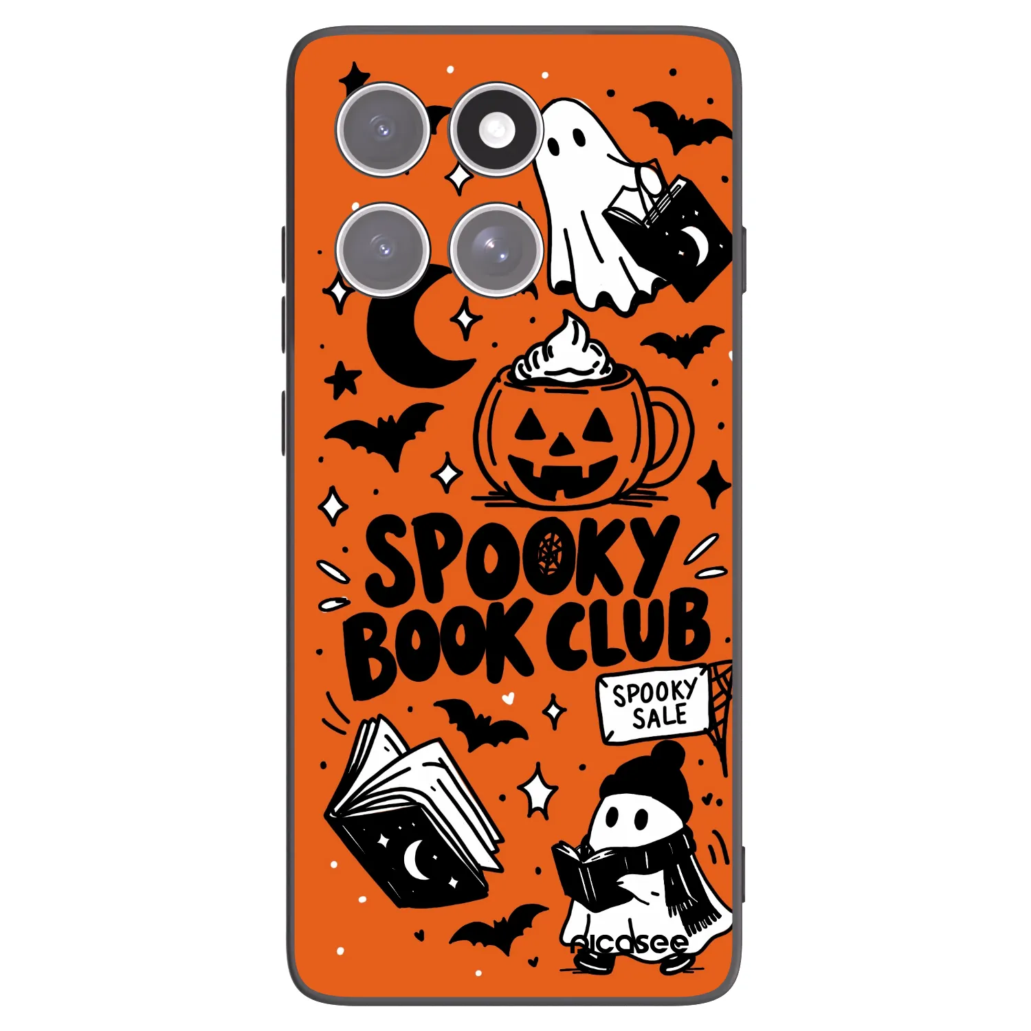 Picasee crna silikonska maskica za Motorola Edge 60 Pro - Spooky book club