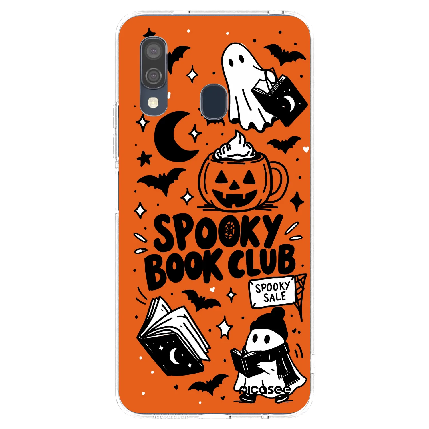 Picasee silikonska prozirna maskica za Samsung Galaxy A40 A405F - Spooky book club