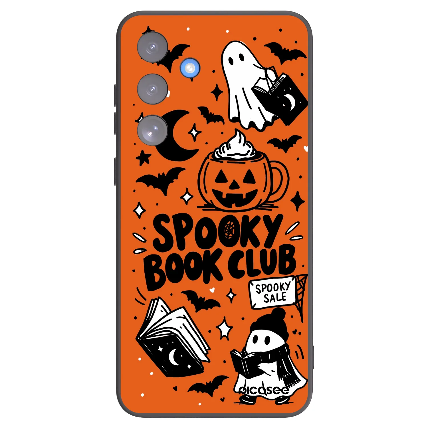 Picasee crna silikonska maskica za Samsung Galaxy S25 FE 5G - Spooky book club