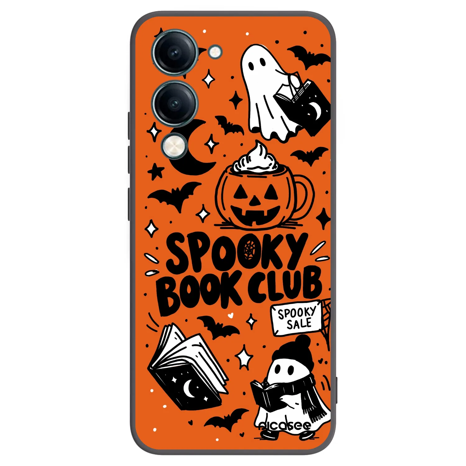 Picasee crna silikonska maskica za Vivo Y29s 5G - Spooky book club