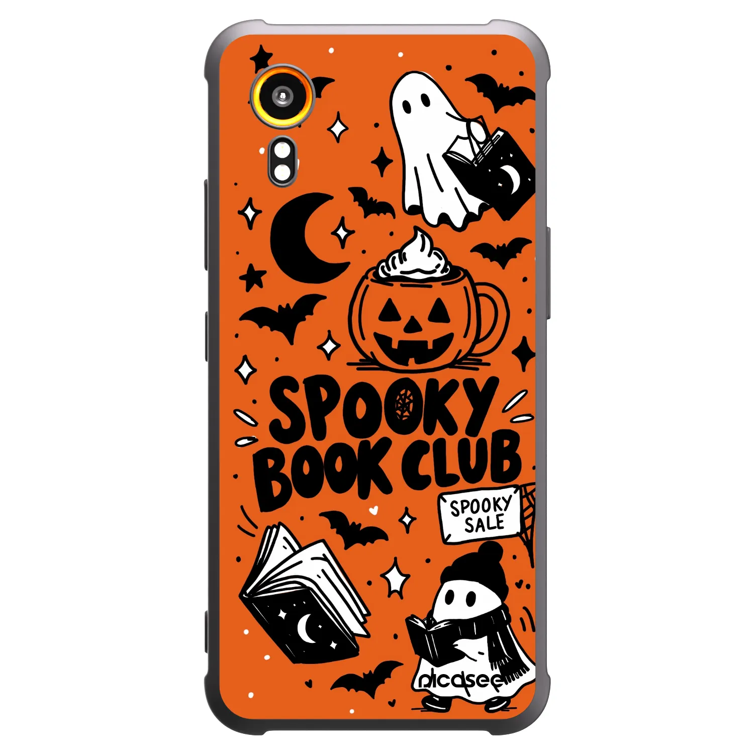 Picasee crna silikonska maskica za Samsung Galaxy XCover 7 - Spooky book club